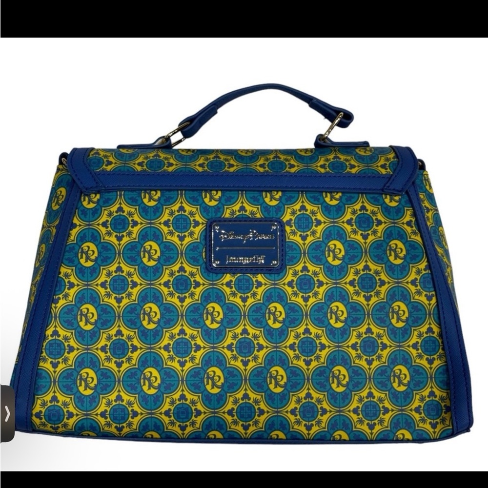 Walt Disney World Riviera Resort Blue Loungefly Crossbody Bag Purse w/ Strap